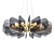 BACCARA Ceiling Chandelier: Stylish Metal and Glass Lighting 3D model small image 1