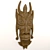 Wooden CNC Carved Totem Mask 3D model small image 1