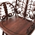 Elegant Victorian Wicker Chair 3D model small image 2