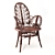 Elegant Victorian Wicker Chair 3D model small image 4