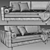 Modern Scandinavian Sven Sofa 3D model small image 4