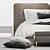 Elegant Minotti-inspired Bed 3D model small image 3