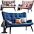 Vintage Charm Velvet Sofa 3D model small image 1