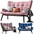 Vintage Charm Velvet Sofa 3D model small image 2