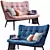 Vintage Charm Velvet Sofa 3D model small image 4