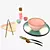 Modern Style Tableware Set 3D model small image 3