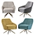  Pleated Swivel Chair: Stylish and Comfortable 3D model small image 1