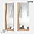 Modern Wood and Glass Mirror 3D model small image 1