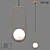 Vintage Industrial Pendant Lamp 3D model small image 1