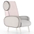 Retro Chic Armchair GOX Prato 3D model small image 3