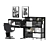 Modern IKEA Home Office Set 3D model small image 3