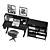 Modern IKEA Home Office Set 3D model small image 4