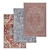 Luxury Textured Carpets Set 3D model small image 1