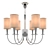 Elegant Nickel Crystal Chandelier 3D model small image 1