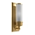 Elegant Brass Matt Glass Wall Sconce 3D model small image 1