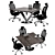 Elegant Conference Table Set 3D model small image 1