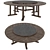 ARBOR JANUS et Cie: Wood and Stone Table 3D model small image 3