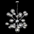 Dallas Chrome Pendant Lamp with Smoky Glass Shades 3D model small image 1
