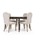 Handmade Nicolet Dining Set 3D model small image 3