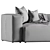 Modern Blok 3-Seater Sofa: Sleek Design 3D model small image 5