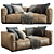 Poliform Shangai Modern Sofa 3D model small image 1