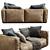 Poliform Shangai Modern Sofa 3D model small image 3