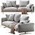 Elegant Campiello Sofa: Perfect Comfort 3D model small image 1