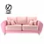 Pink Dream Sofa Set 3D model small image 1