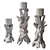 Eco-Style Candle Holders | Set of 3 3D model small image 3