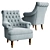 Elegant Wood Bros Pickering Armchair 3D model small image 1