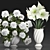 Elegant White Floral Bouquet 3D model small image 2