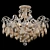 Classic Chabrol Chandelier: Elegant White and Gold Design 3D model small image 1