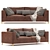 Elegant Hampton Sofa 3D model small image 4