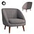 Sleek Semeon Armchair 3D model small image 5