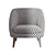 Sleek Semeon Armchair 3D model small image 8