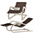 Modern Sculpted Lounge Chair 3D model small image 3