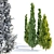 Double Cypress Tree: Elegant and Exquisite 3D model small image 2