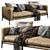 Flexform Romeo Modern Modular Sofa 3D model small image 1