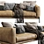 Flexform Romeo Modern Modular Sofa 3D model small image 4