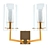 Elegant Gold Glass Wall Sconce 3D model small image 1
