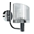 Sleek Chrome Newport Light 3D model small image 1