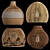 Four Rattan Pendant Lights:
"Quartet of Rustic Charm 3D model small image 1