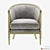 Elegant Baker Margeaux Lounge Chair 3D model small image 2