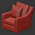 Elegant Verano II Armchair 3D model small image 3