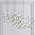 Illuminati Molecular Chandelier: Black & Gold Elegance 3D model small image 1