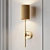 Elegant Fluted Gold Wall Sconce 3D model small image 1