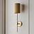 Elegant Fluted Gold Wall Sconce 3D model small image 2