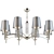 Modern Nickel Chandelier with 8 Lights 3D model small image 1