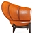 Sleek Leather Sao Armchair 3D model small image 2