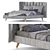 Elegant Callisto Bed: W 1780mm, D 2150mm, H 1130mm. 3D model small image 2